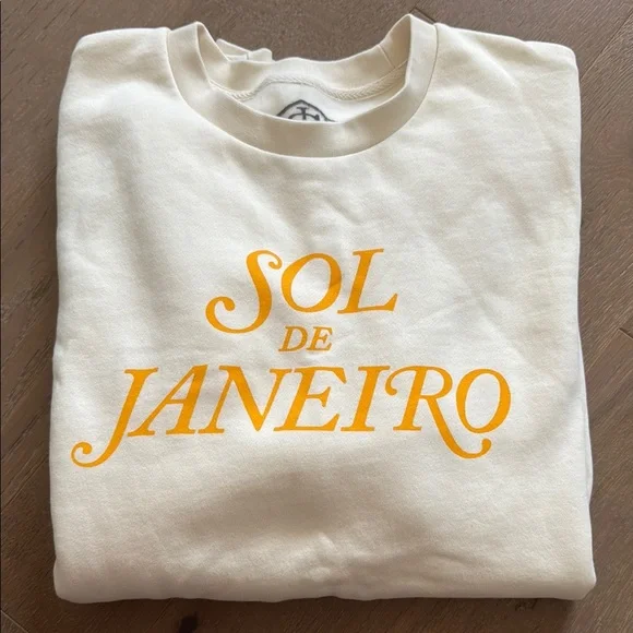 Sol de Janeiro Cream and Orange Sweatshirt - Picture 1 of 3